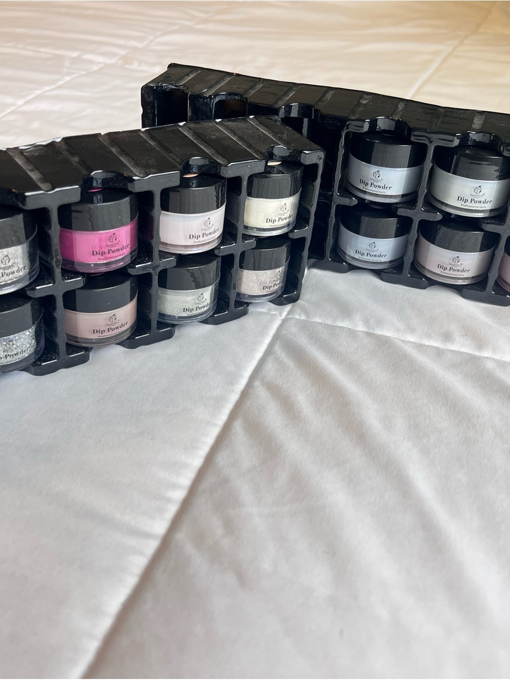 Dip Powder Nail Color Set - Assorted Pink, White, Silver, Gray by